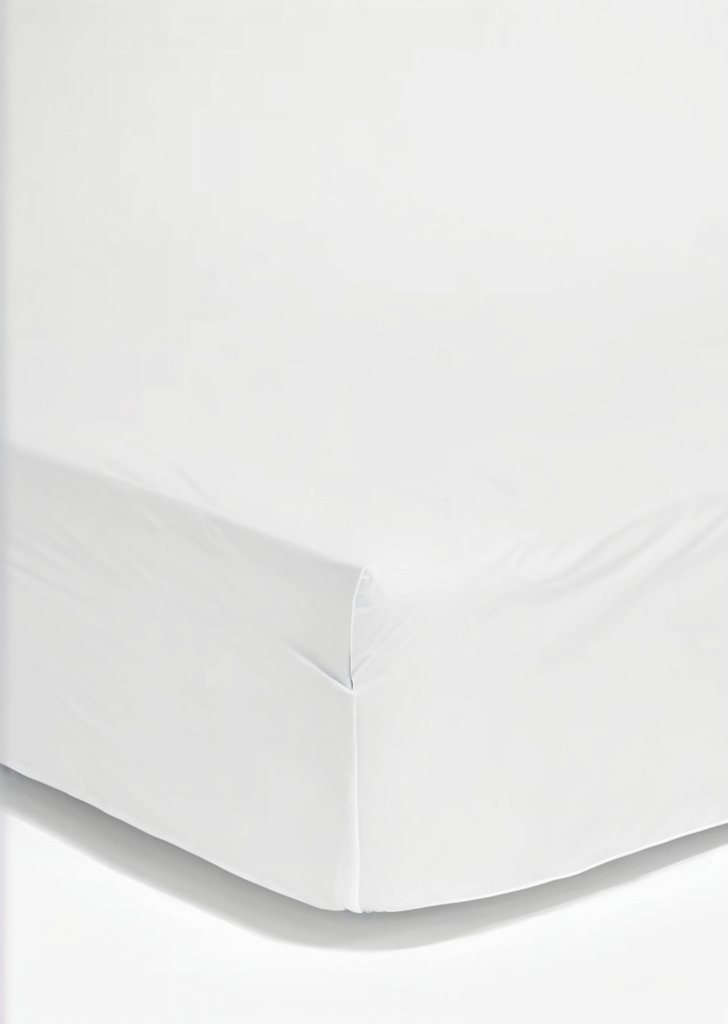 Dopasowane prześcieradło z białej bawełny