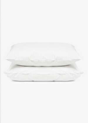 Para poszewek na poduszki gospodyni domowej z białej bawełny Polycotton, 2 pary