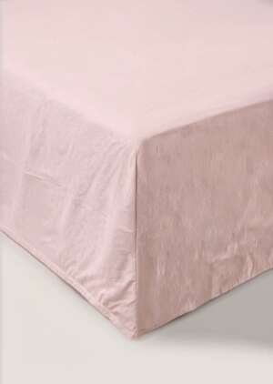 Różowe, bawełniane, głąboko dopasowane prześcieradło (180 nitek)