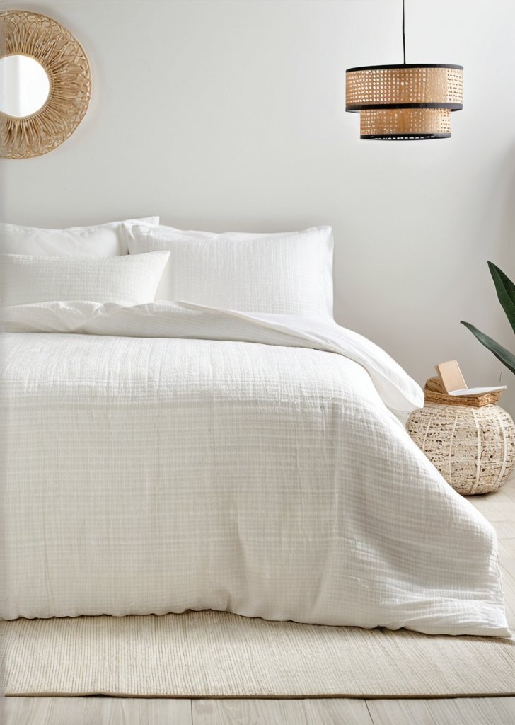 Zestaw pościeli w białe paski