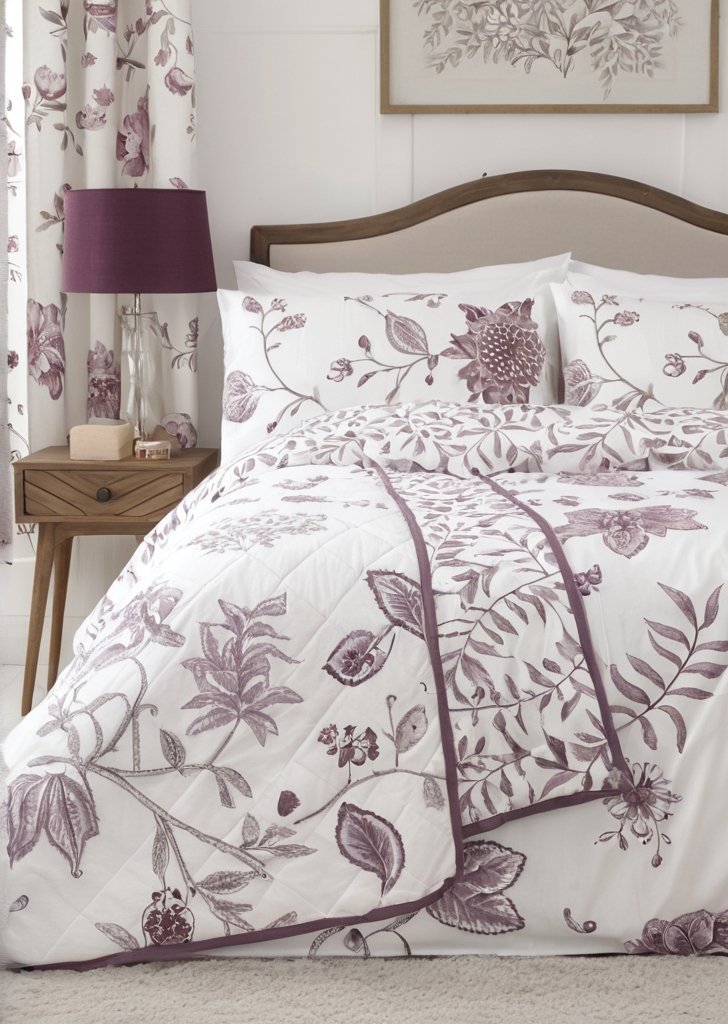 Fioletowy zestaw poszewek na kołdrą Samira