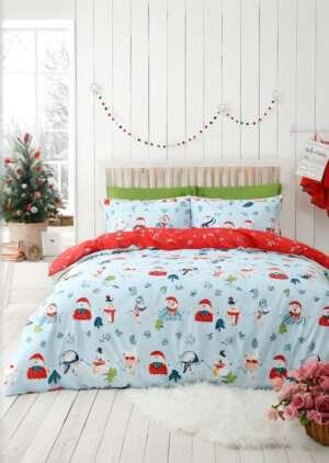 Zestaw poszewek na kołdrą Christmas Snowman i kacze jajko