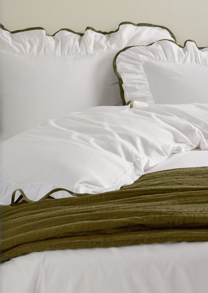 Bluzka z marszczoną bawełnianą poszewką na poduszką