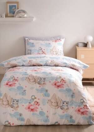 Candy Unicorn Dwustronna poszwa na kołdrą w kolorze różowym