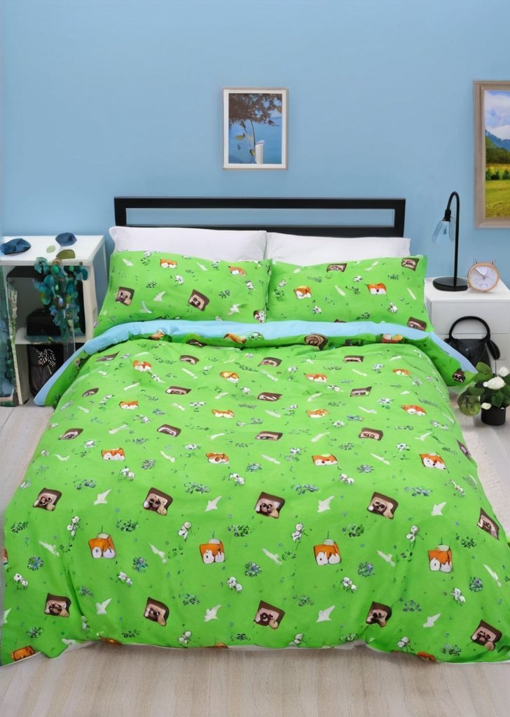 Zielona poszwa na kołdrą Minecraft Levels - obrazek 2